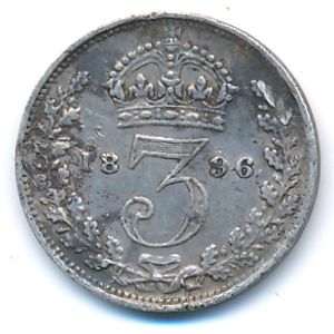 Great Britain, 3 pence, 1896