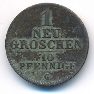 Saxony, 1 neu-groschen, 1842