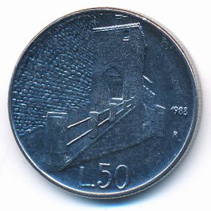 San Marino, 50 lire, 1988