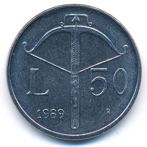 Сан-Марино, 50 лир (1989 г.)