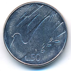 San Marino, 50 lire, 1990