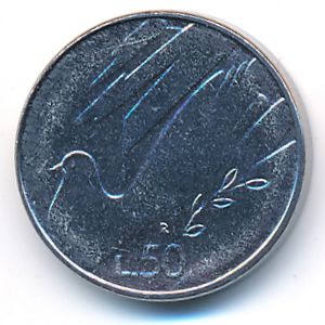 San Marino, 50 lire, 1990