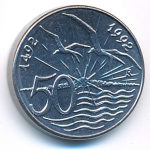 San Marino, 50 lire, 1992