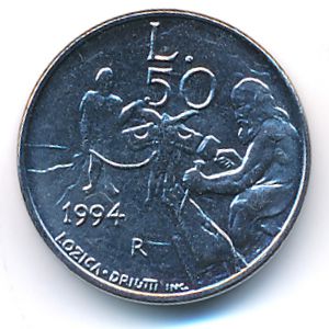 San Marino, 50 lire, 1994