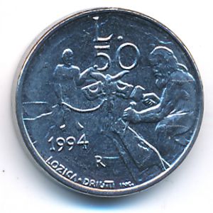 San Marino, 50 lire, 1994