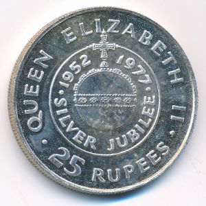 Seychelles, 25 rupees, 1977