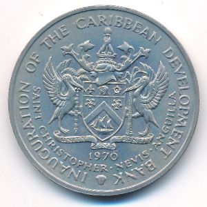 Saint Christopher-Nevis-Anguilla, 4 dollars, 1970