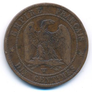 France, 10 сентим, 1854