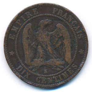 France, 10 сентим, 1855