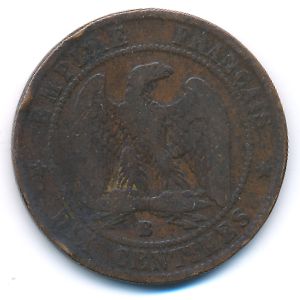 France, 10 сентим, 1856