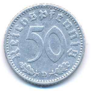 Nazi Germany, 50 reichspfennig, 1940