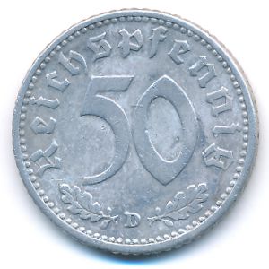 Nazi Germany, 50 reichspfennig, 1941