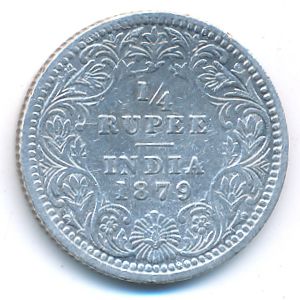 British West Indies, 1/4 rupee, 1879