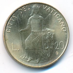 Vatican City, 20 lire, 1979