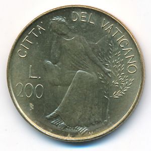 Vatican City, 200 lire, 1979