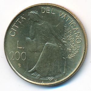 Vatican City, 200 lire, 1979