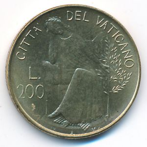 Vatican City, 200 lire, 1979