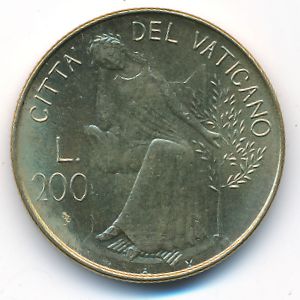 Vatican City, 200 lire, 1979