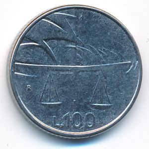 San Marino, 100 lire, 1990