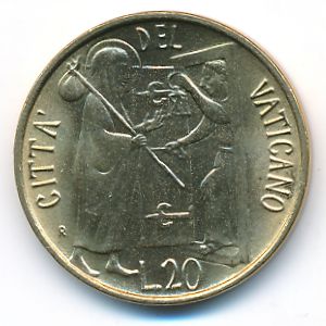 Vatican City, 20 lire, 1981