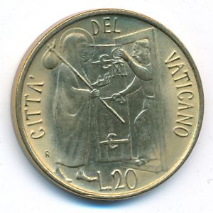 Vatican City, 20 lire, 1981