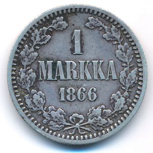 Finland, 1 markka, 1866