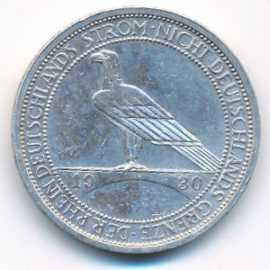 Weimar Republic, 3 reichsmark, 1930