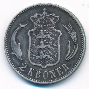 Denmark, 2 kroner, 1875