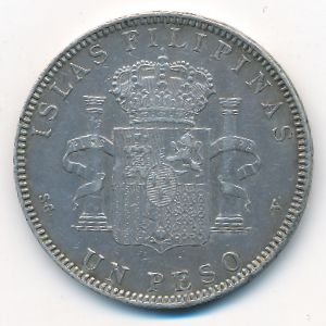 Philippines, 1 peso, 1897