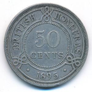 British Honduras, 50 cents, 1895