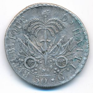 Haiti, 50 centimes, 1828