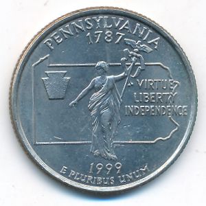 USA, Quarter dollar, 1999