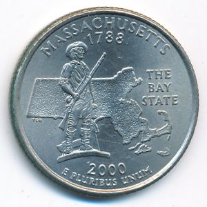 USA, Quarter dollar, 2000