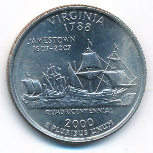 USA, Quarter dollar, 2000