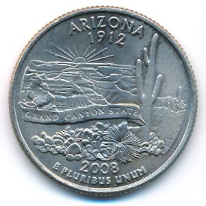 USA, Quarter dollar, 2008