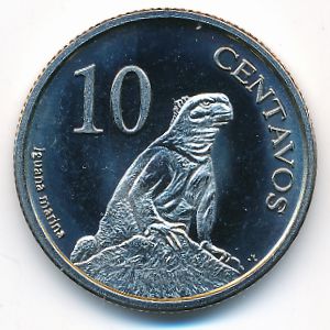 Galapagos Islands., 10 centavos, 2008