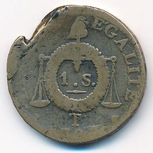 France, 1 sol, 1793