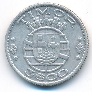 Timor, 3 escudos, 1958