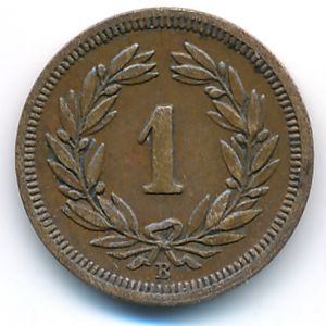 Швейцария, 1 раппен (1853 г.)