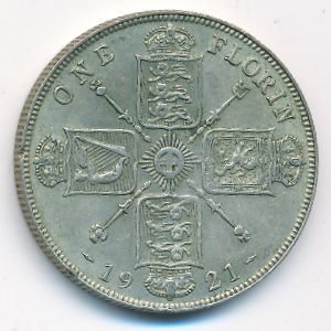 Great Britain, 1 florin, 1921