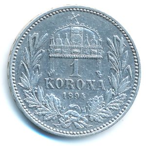 Austria, 1 corona, 1894