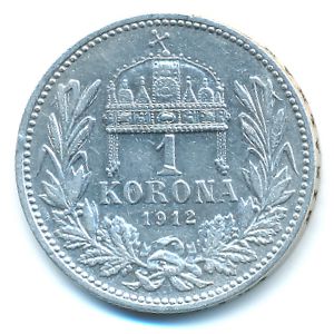 Austria, 1 corona, 1912