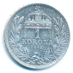 Austria, 1 corona, 1914