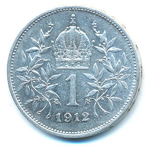 Austria, 1 corona, 1912