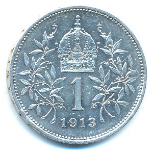 Austria, 1 corona, 1913