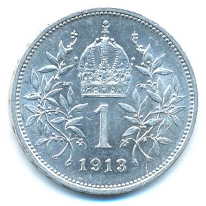 Austria, 1 corona, 1913