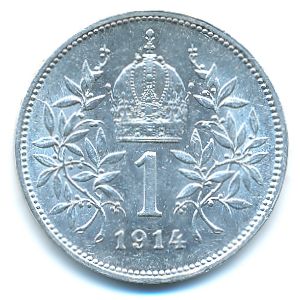 Austria, 1 corona, 1914