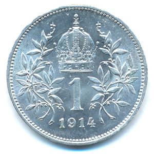 Austria, 1 corona, 1914