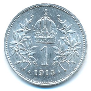 Austria, 1 corona, 1915