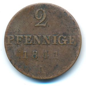 Hannover, 2 pfennig, 1841